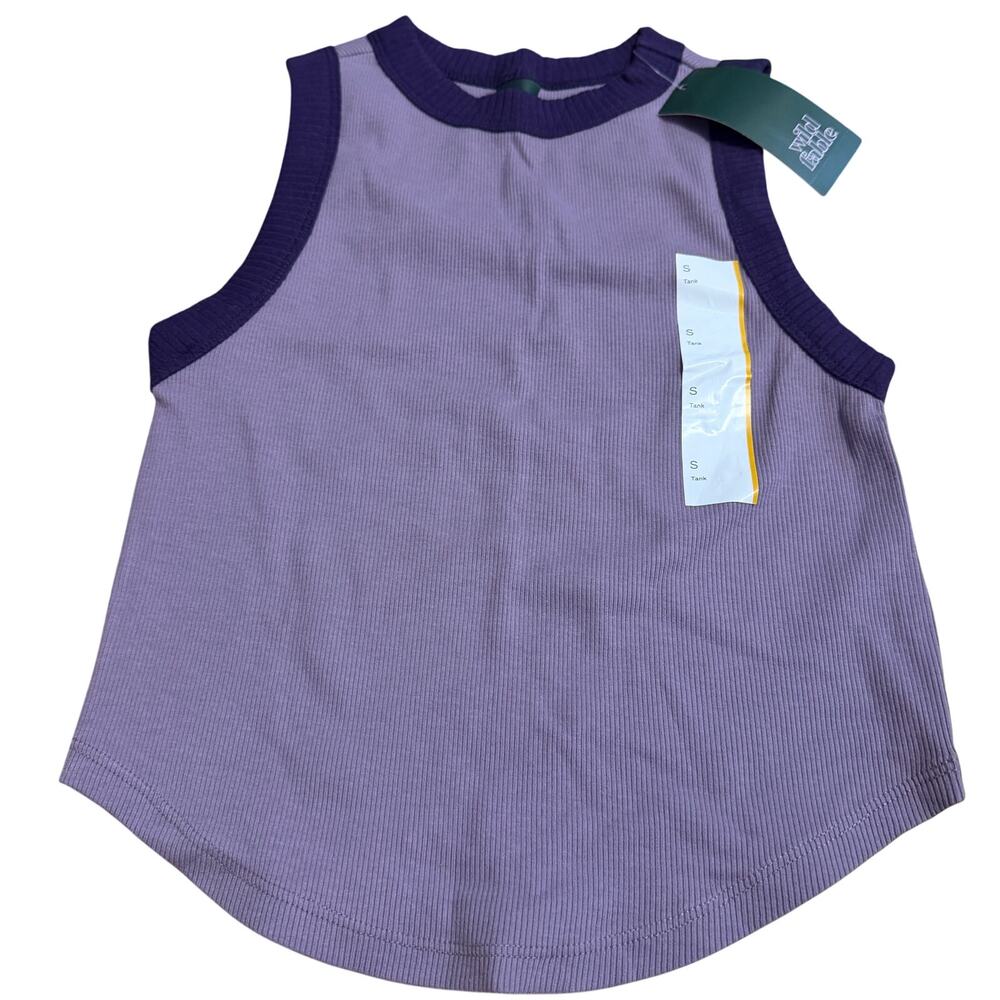 Wild Fable Women's Dark Mauve High-Neck Tiny Tank Top - Size Small - NWT